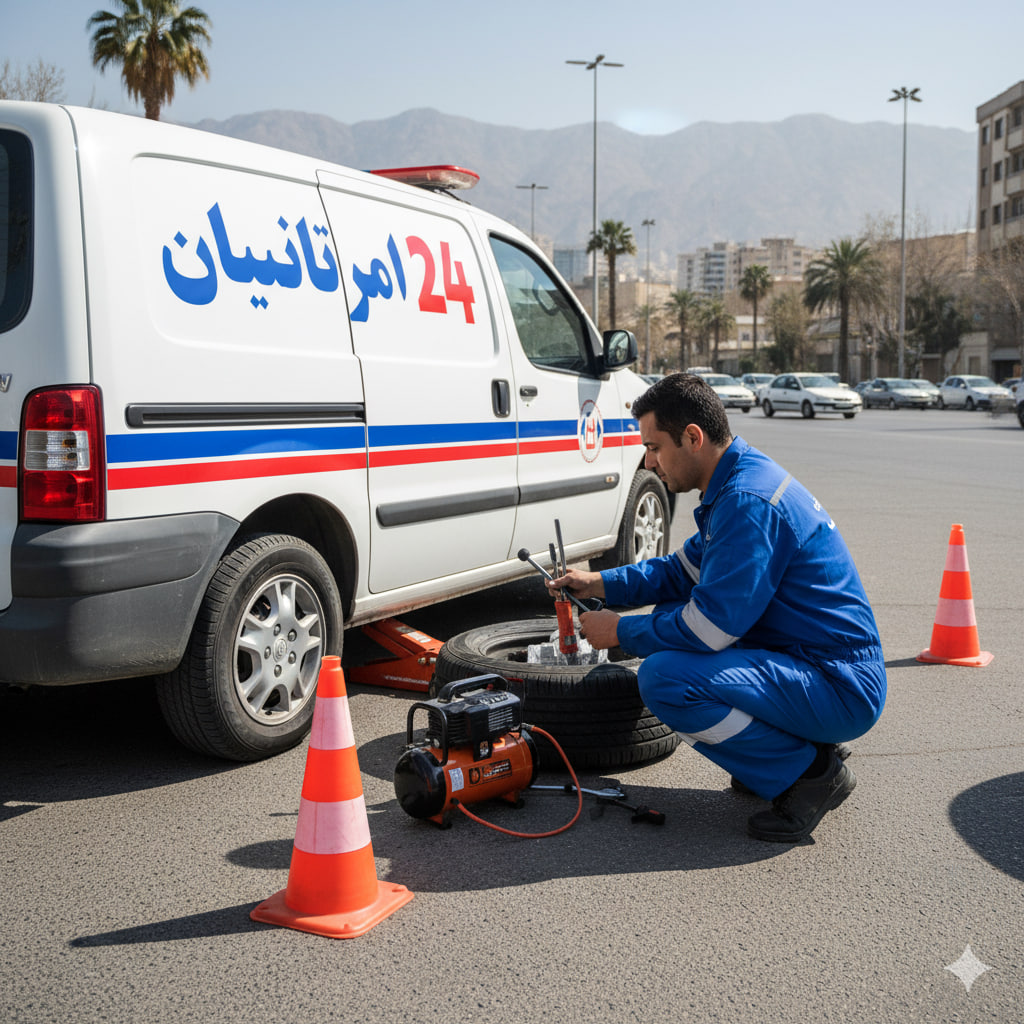 پنچرگیری سیار و تعویض لاستیک در تهران