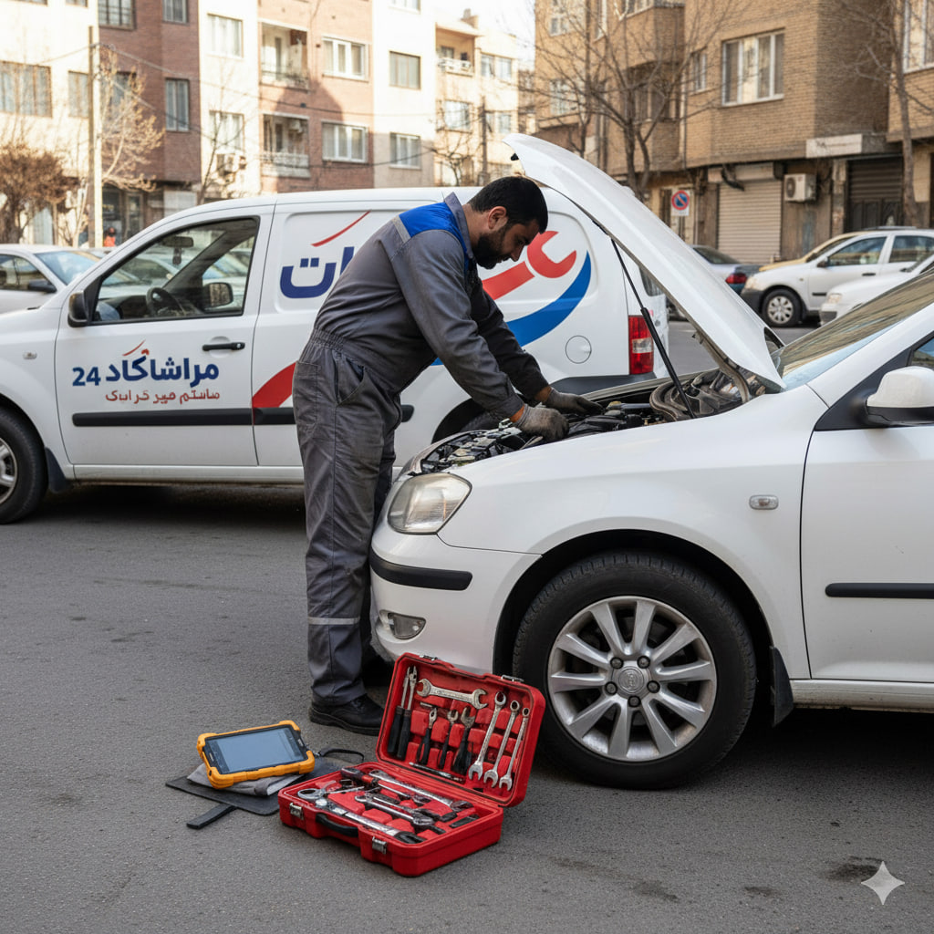 تعمیر و سرویس خودرو در محل در تهران