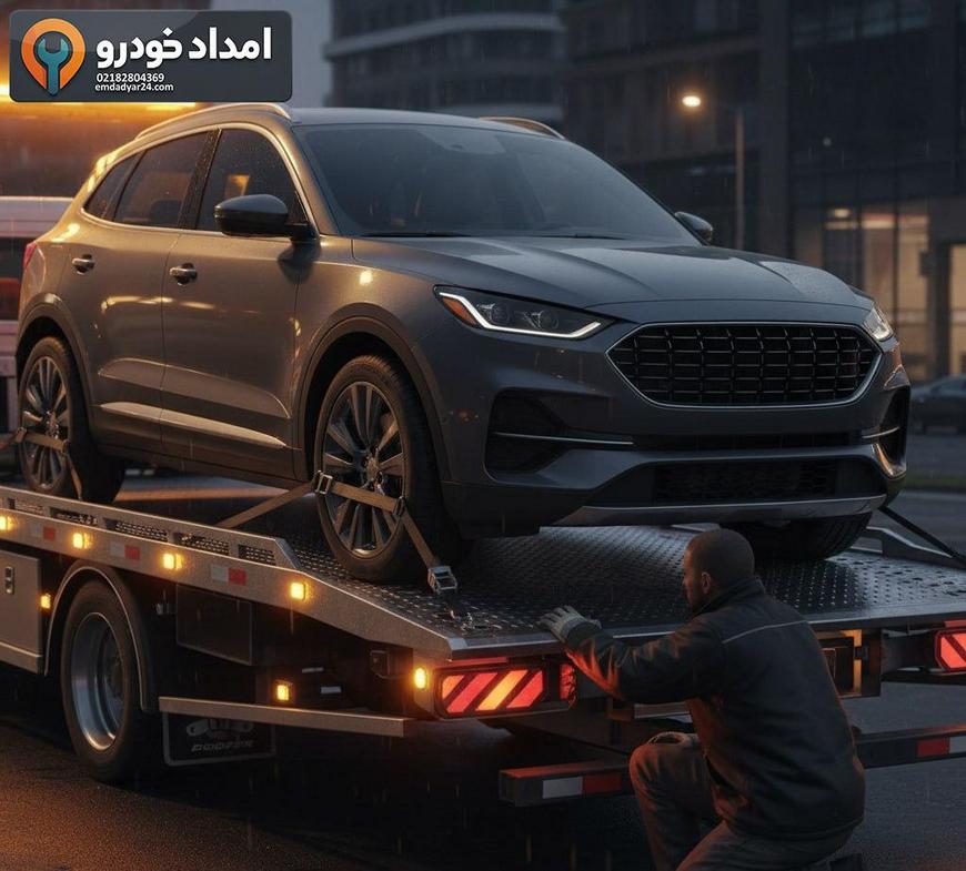 بارگیری اصولی فیدلیتی روی خودروبری کفی با مهار چرخ‌ها