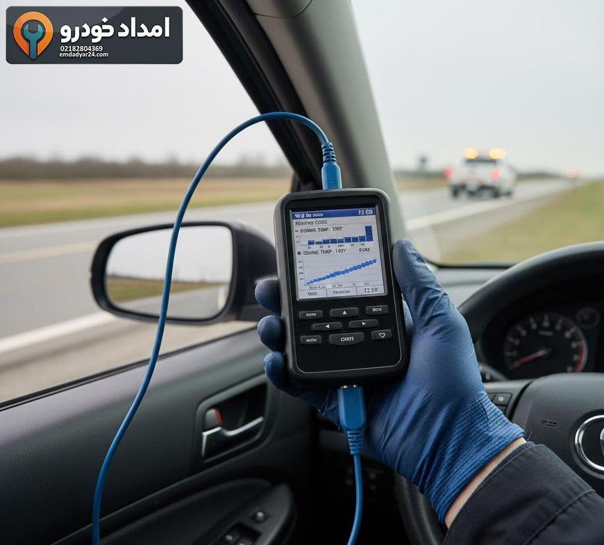عیبیابی اولیه با دستگاه OBD روی شانه بزرگراه