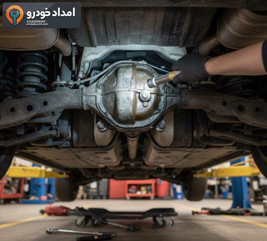 بررسی شافت و سیستم AWD قبل از حمل سانتافه