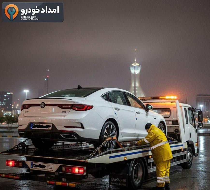 بارگیری ایمن جک J7 روی کفی‌بر با مهار چهارطرفه در تهران