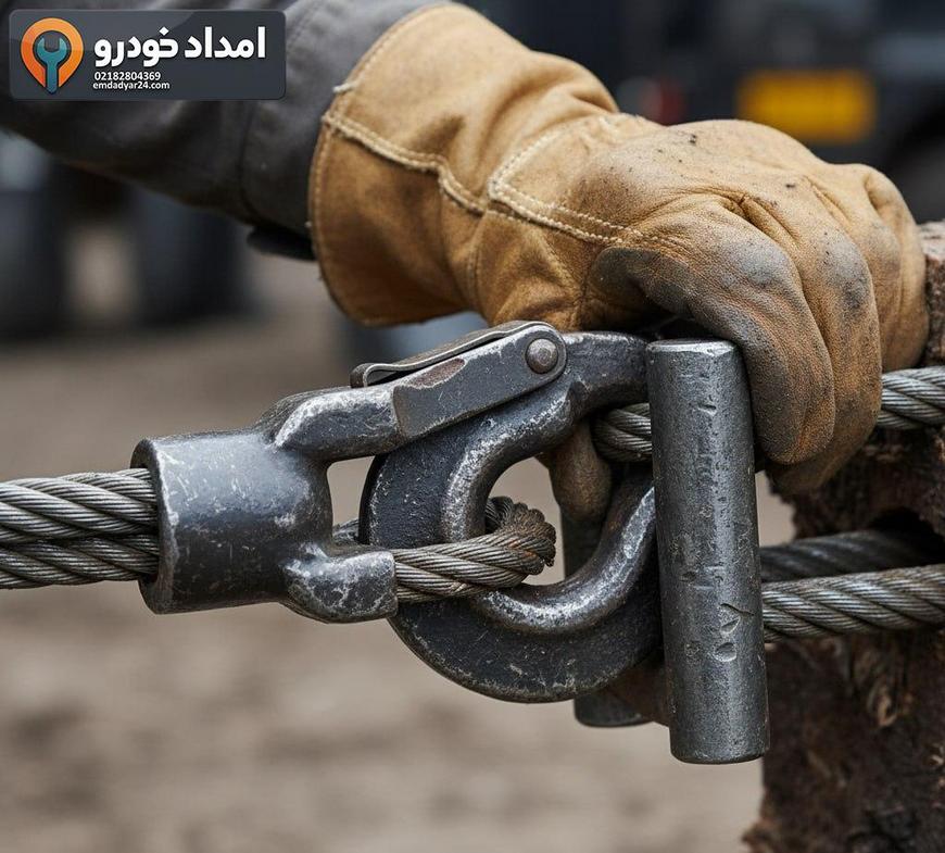 مهار چهارطرفه چرخهای JAC T9 روی کفیبر با تسمههای مقاوم