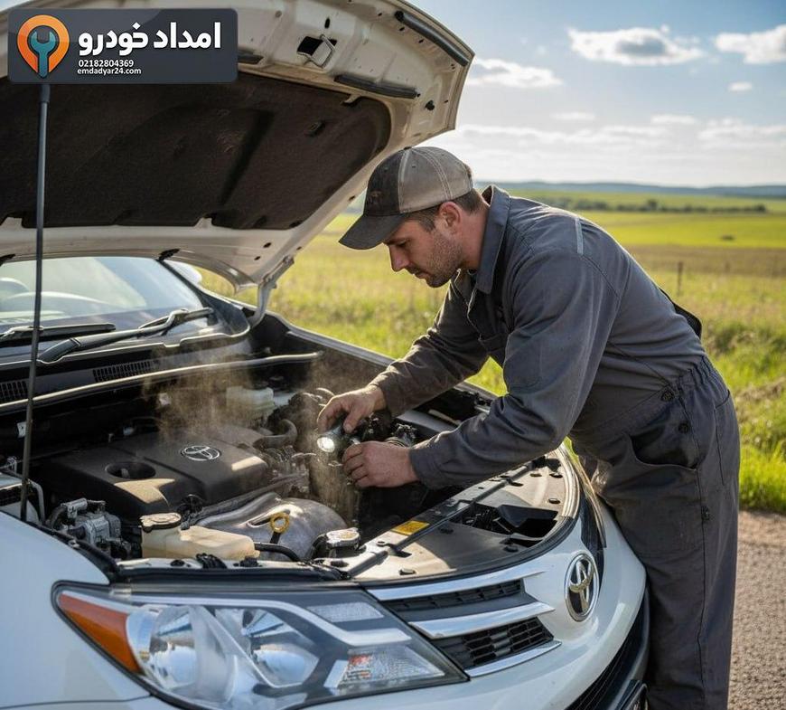 بررسی موتور و مایع خنککننده راو4 2014 توسط امدادگر