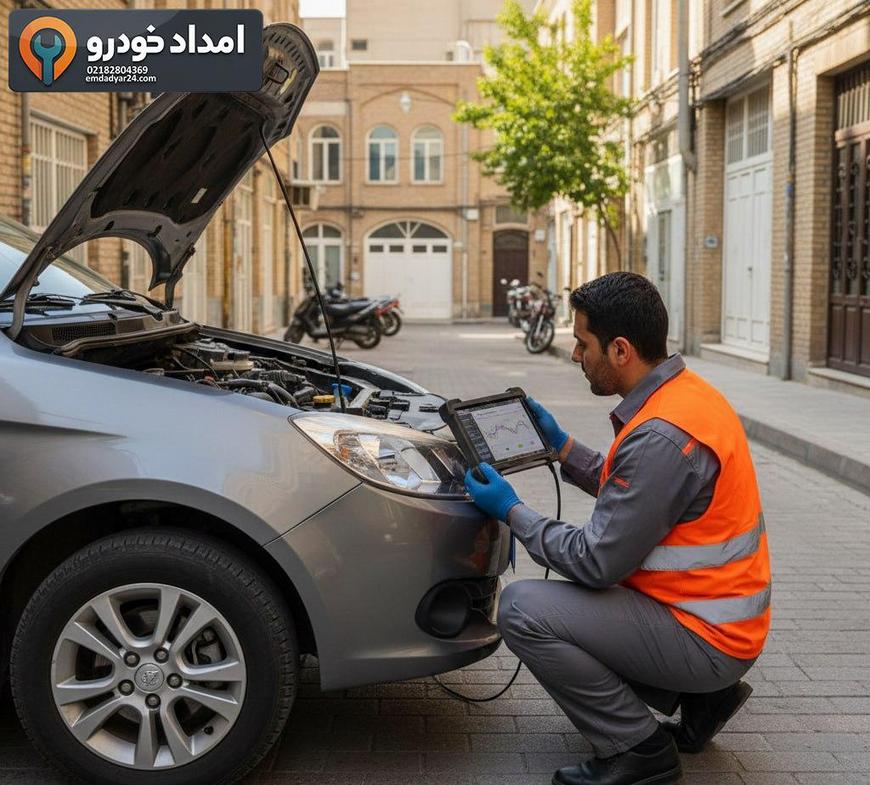 بررسی خطای موتور رانا پلاس با دستگاه دیاگ در محل