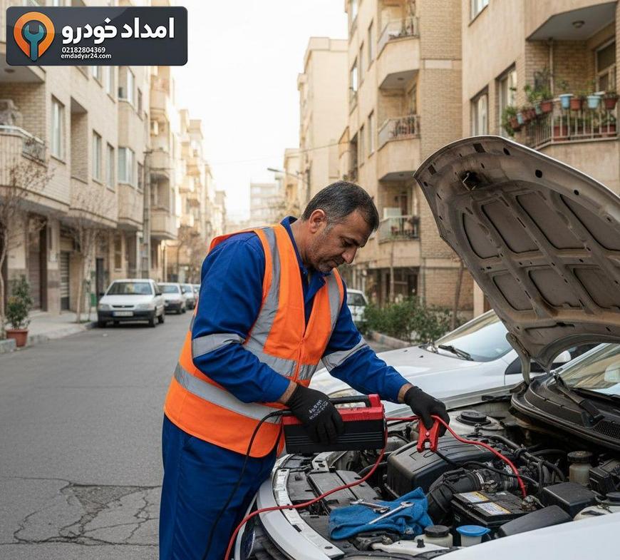 بررسی موتور و باتری سورن توسط مکانیک سیار در محل