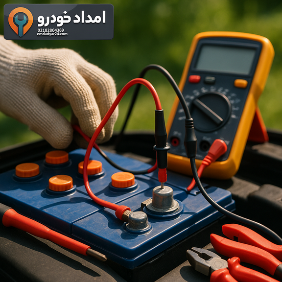 بررسی باتری و کابل‌ها برای استارت نخوردن خودرو در هوای گرم