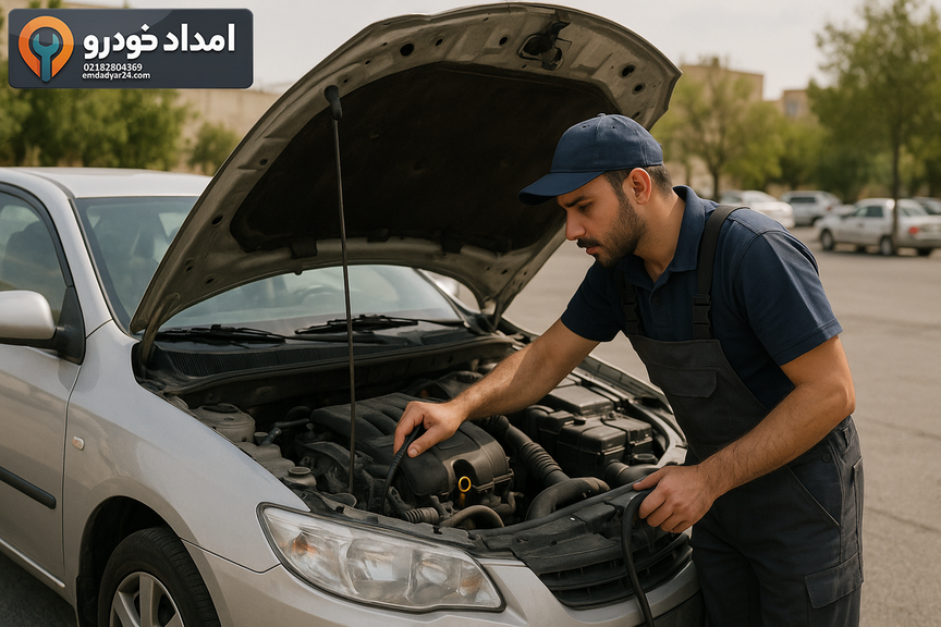 بررسی علت سنگین شدن فرمان هیدرولیک کنار خودروی متوقف
