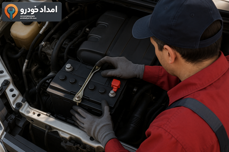 تست باتری بعد از تعویض و کنترل کیفیت نصب