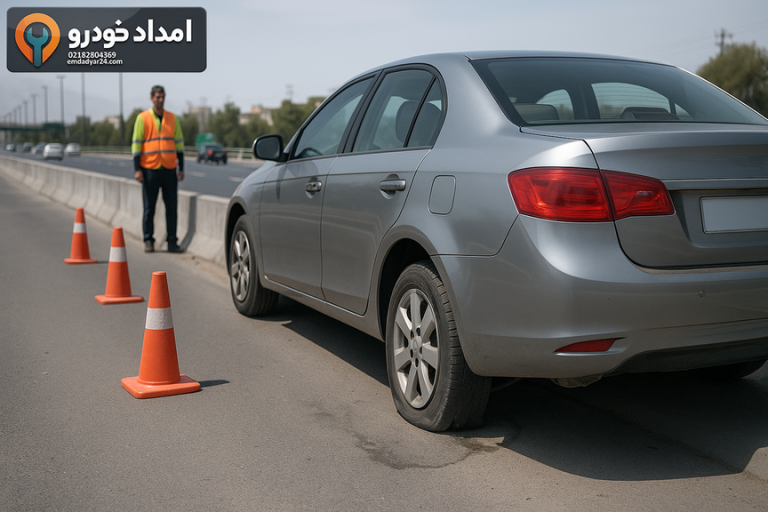 ترکیدن لاستیک هنگام حرکت؛ کنترل خودرو تا توقف