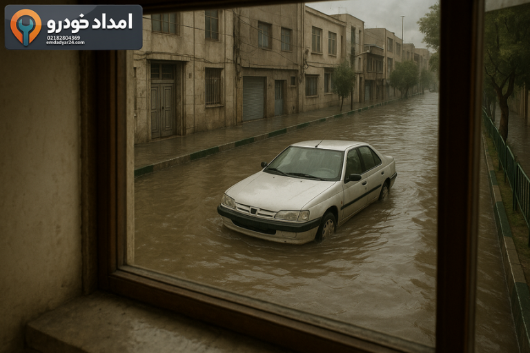 خاموش شدن ماشین در آب